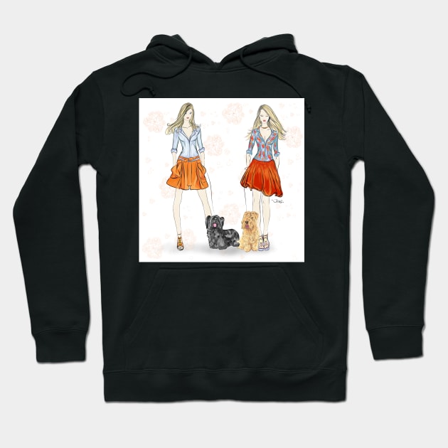 Twinsies fashion Illustration Hoodie by JessKingArtist